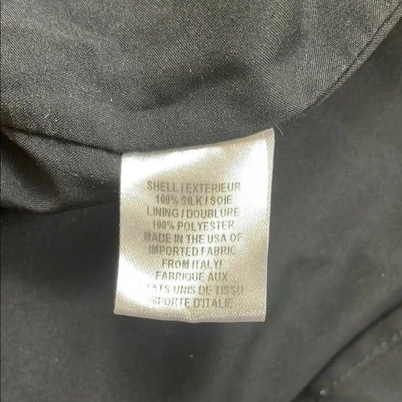 Milly Black and Pink Floral Flutter Sleeve 100% Silk Sundress Large - Picture 8 of 10